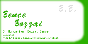 bence bozzai business card